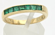 Cargar imagen en el visor de la galería, 2155 18ct Gold 7 Emerald Cut Emeralds Stacker/Half Eternity Ring
