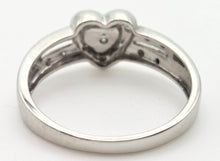 Load image into Gallery viewer, 2159 Vintage: 9ct White Gold natural Diamonds Heart- Shaped Dress Ring
