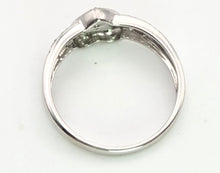 Load image into Gallery viewer, 2159 Vintage: 9ct White Gold natural Diamonds Heart- Shaped Dress Ring
