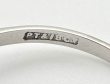 Load image into Gallery viewer, platinum Round Faceted Cut Blue Zircon Single Stone Ring
