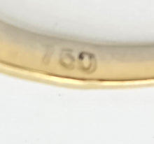 Cargar imagen en el visor de la galería, 2294 Vintage: 18ct Mixed Gold Natural Diamonds Crossover/ Stacker Ring
