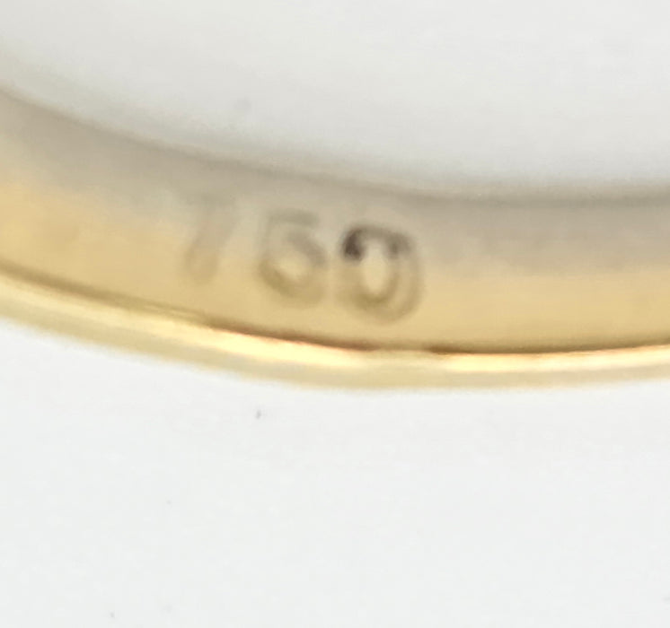 2294 Vintage: 18ct Mixed Gold Natural Diamonds Crossover/ Stacker Ring