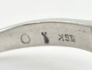 2301 Vintage: 18ct Cabochon White Opal Natural Diamonds Cocktail Ring