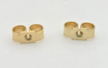 Load image into Gallery viewer, 2337 18ct Gold Padparadscha Orange Sapphires Drop Stud Earrings
