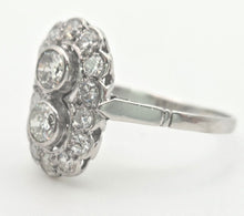 Cargar imagen en el visor de la galería, 1828 Art Deco 18ct White Gold  Diamonds (1.06ct) Panel Ring- Exceptional
