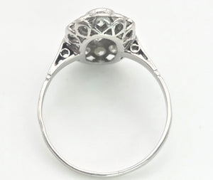 1828 Art Deco 18ct White Gold  Diamonds (1.06ct) Panel Ring- Exceptional