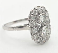 Cargar imagen en el visor de la galería, 1828 Art Deco 18ct White Gold  Diamonds (1.06ct) Panel Ring- Exceptional
