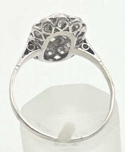 1828 Art Deco 18ct White Gold  Diamonds (1.06ct) Panel Ring- Exceptional
