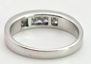 1932 18ct White Gold Natural Diamonds (0.8ct) Channel Set Ring
