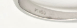 2183 Vintage: 18ct Platinum 7 Champagne Diamonds (0.81ct) Half-Eternity/Stacker Ring