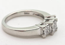 Load image into Gallery viewer, Vintage Platinum Square Set Natural Diamonds Trilogy Set Ring
