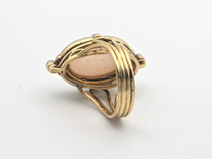2358 Victorian: 18ct Gold Opal Round Old Cut Diamonds (1.42ct) Cluster Ring