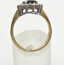 Load image into Gallery viewer, 2366 18ct Gold French Blue Sapphire (1.5ct) Diamonds (0.6ct) Cluster Ring

