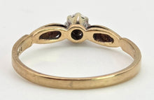 Load image into Gallery viewer, 0116 Vintage: Petite 9ct Gold Round Full Cut Diamond Solitaire Ring- From 1981
