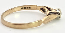Load image into Gallery viewer, 0116 Vintage: Petite 9ct Gold Round Full Cut Diamond Solitaire Ring- From 1981

