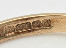 Load image into Gallery viewer, 0118 Vintage: 9ct Gold 9 Garnets Daisy Flower Head Ring- From 1975
