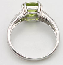 Load image into Gallery viewer, 2124 Vintage: 9ct Gold Cushion Cut Peridot Green Garnets Dress Ring
