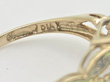 Load image into Gallery viewer, 2130 Vintage: 9ct Gold London Blue Topaz Natural Diamonds Dress Ring
