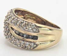Cargar imagen en el visor de la galería, 2135 Vintage: 9ct Gold 90 Natural Diamonds Statement Cluster Ring
