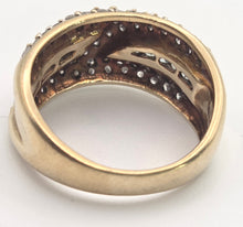 Cargar imagen en el visor de la galería, 2135 Vintage: 9ct Gold 90 Natural Diamonds Statement Cluster Ring
