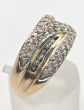 Cargar imagen en el visor de la galería, 2135 Vintage: 9ct Gold 90 Natural Diamonds Statement Cluster Ring
