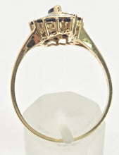Load image into Gallery viewer, Vintage: 9ct Gold French Blue Sapphires Natural Diamonds Cluster Ring
