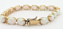 Load image into Gallery viewer, 2363 Vintage: 14ct Gold Vivid &amp; Vibrant 16 White  Opals Bracelet (17cm)- Exquisite
