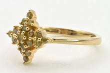 Load image into Gallery viewer, Vintage: 9ct Gold 19 Yellow Diamonds Geometric Cluster Ring
