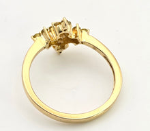 Load image into Gallery viewer, Vintage: 9ct Gold 19 Yellow Diamonds Geometric Cluster Ring

