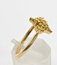 Load image into Gallery viewer, Vintage: 9ct Gold 19 Yellow Diamonds Geometric Cluster Ring
