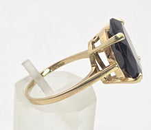 Load image into Gallery viewer, 2412 Vintage: 9ct Gold Oval faceted Cut Smokey Quartz Solitaire Ring
