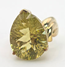 Load image into Gallery viewer, Vintage: 9ct Gold Large Pear-Cut Lemon Citrine Statement Ring
