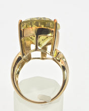Load image into Gallery viewer, Vintage: 9ct Gold Large Pear-Cut Lemon Citrine Statement Ring
