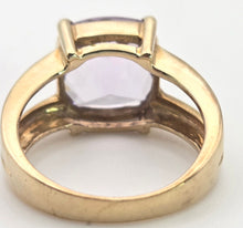 Cargar imagen en el visor de la galería, 2427 Vintage; 9ct Gold Large Lilac &quot;Rose de France&quot; Amethyst Cocktail Ring
