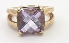 Cargar imagen en el visor de la galería, 2427 Vintage; 9ct Gold Large Lilac &quot;Rose de France&quot; Amethyst Cocktail Ring

