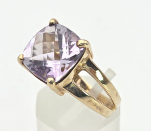 2427 Vintage; 9ct Gold Large Lilac "Rose de France" Amethyst Cocktail Ring
