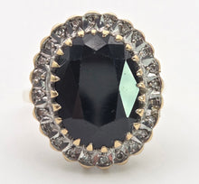 Load image into Gallery viewer, Vintage: 9ct Gold Australian Blue Sapphire 24 Natural Diamonds Diana Cluster Ring
