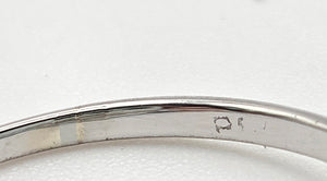 2365 Vintage: 18ct White Gold Natural Diamonds (0.55ct) Geometric Set Art Deco Style Ring