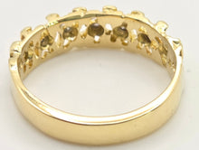 Cargar imagen en el visor de la galería, 2368 Vintage: 18ct Gold Lattice Work 7 Natural Diamonds (0.14ct)  Dress Ring
