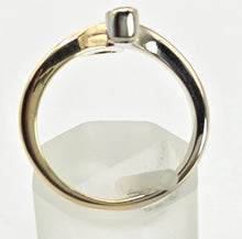 Load image into Gallery viewer, 2373 Vintage: 18ct Yellow &amp; White Gold Blues Sapphire Diamond Abstract Ring
