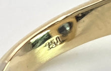 Load image into Gallery viewer, 2373 Vintage: 18ct Yellow &amp; White Gold Blues Sapphire Diamond Abstract Ring
