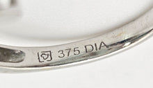 Cargar imagen en el visor de la galería, 2399 Vintage: 9ct White Gold Pale Green Amethyst 12 Natural Diamonds Cocktail Ring
