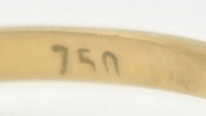Vintage: Petite 18ct Gold Cabochon White Opal Diamond Snake-Head Ring
