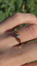 Load image into Gallery viewer, 0116 Vintage: Petite 9ct Gold Round Full Cut Diamond Solitaire Ring- From 1981
