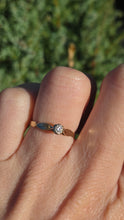 Load image into Gallery viewer, 0116 Vintage: Petite 9ct Gold Round Full Cut Diamond Solitaire Ring- From 1981
