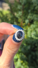 Load image into Gallery viewer, Vintage: 9ct Gold French Blue Sapphires 36 Natural Diamonds Stud Earrings
