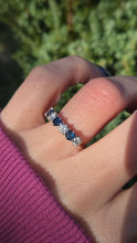 Load image into Gallery viewer, Vintage: 18ct Gold French Blue Sapphires Natural Diamonds (0.8ct) Ring- Exceptional
