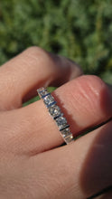 Cargar imagen en el visor de la galería, 2183 Vintage: 18ct Platinum 7 Champagne Diamonds (0.81ct) Half-Eternity/Stacker Ring

