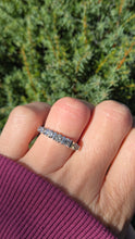 Cargar imagen en el visor de la galería, 2183 Vintage: 18ct Platinum 7 Champagne Diamonds (0.81ct) Half-Eternity/Stacker Ring
