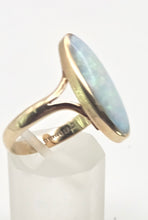 Load image into Gallery viewer, 2461 Vintage; 9ct Gold Marquise Cut White Opal Dress Ring
